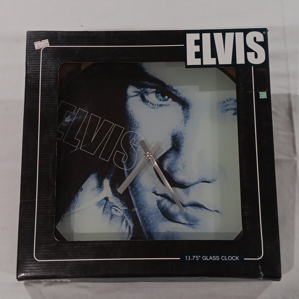 Elvis Presley King of Rock & Roll Collectible Decorative Round Glass Wall Clock